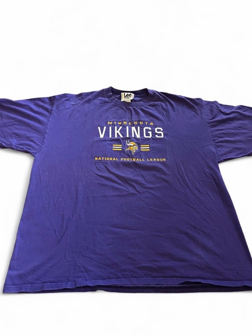 Vintage Lee Sport Minnesota Vikings Purple T Shirt Size XXL Embroidered